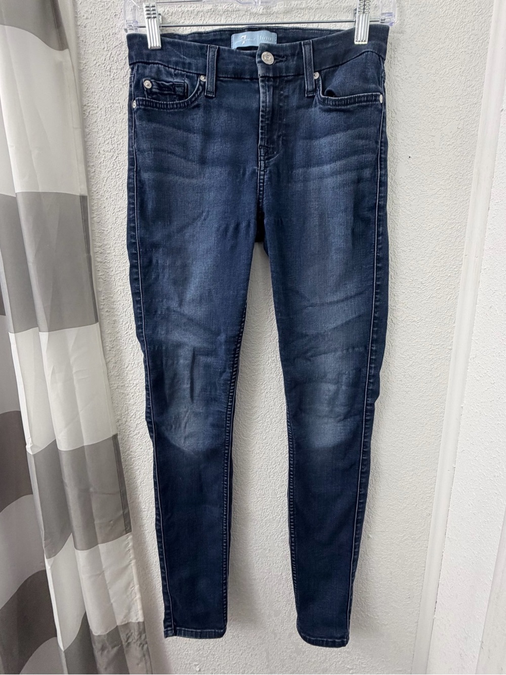 7 For All Mankind b(air) Denim "The Skinny" Jeans - Dark Wash - Size 25